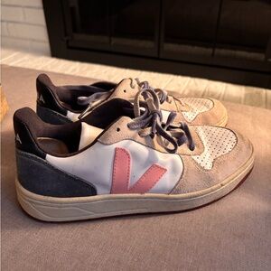 Veja Sneakers with Pink Accents